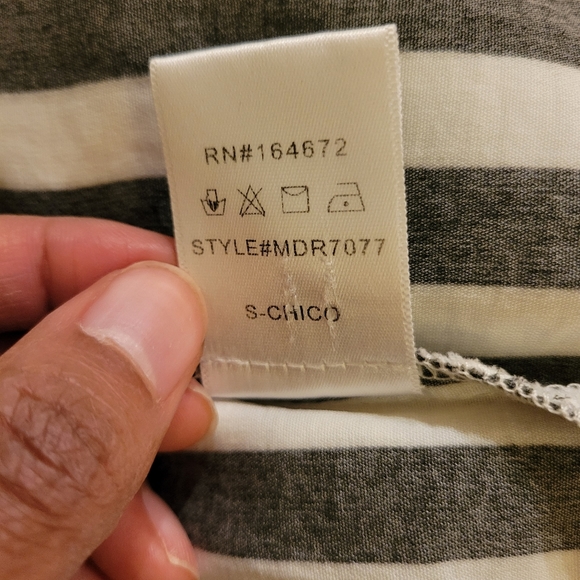 Striped Open Back Button Down Dress - Picture 8 of 8